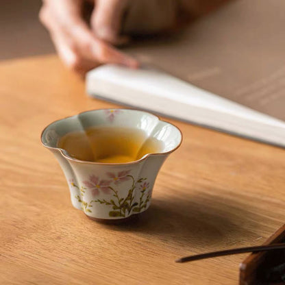 Hand drawn coffee cups in Jingdezhen, China